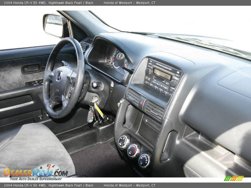 2004 Honda CR-V EX 4WD Nighthawk Black Pearl / Black Photo #12