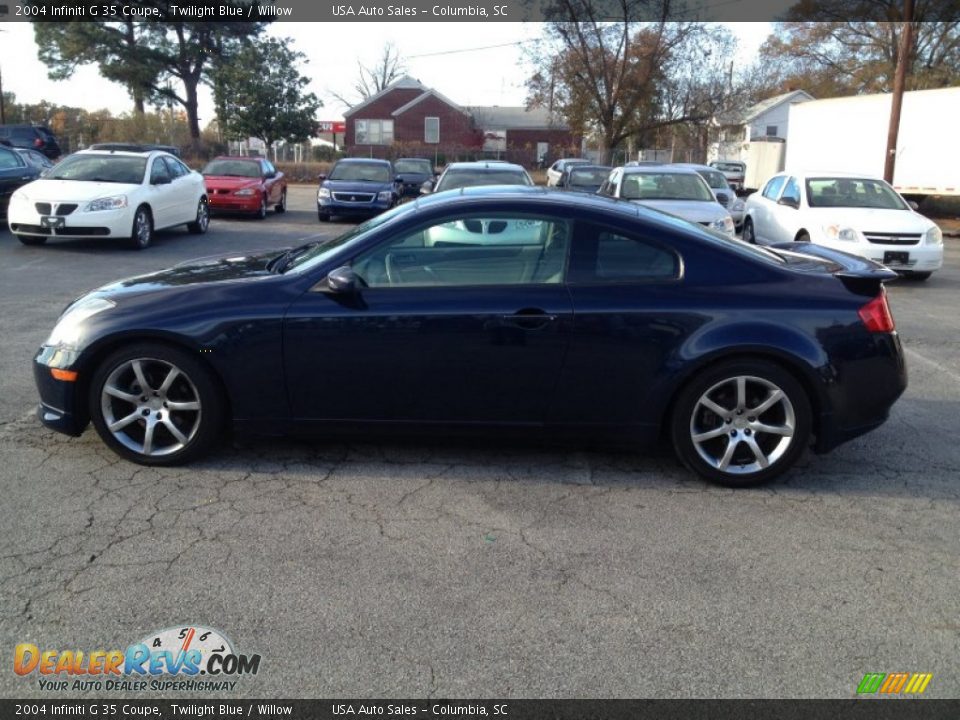 2004 Infiniti G 35 Coupe Twilight Blue / Willow Photo #8