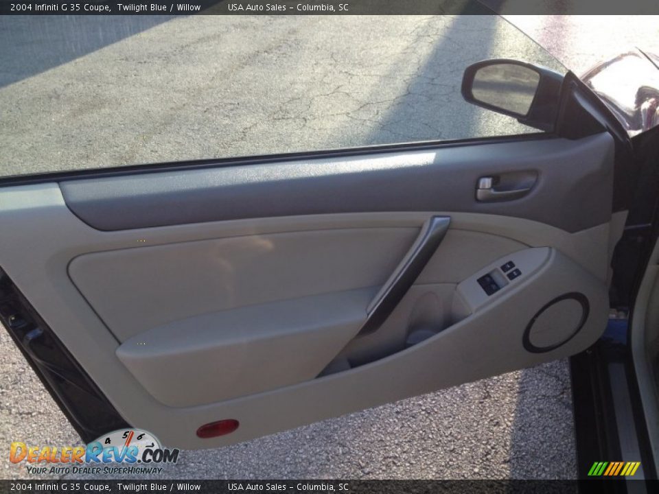2004 Infiniti G 35 Coupe Twilight Blue / Willow Photo #26