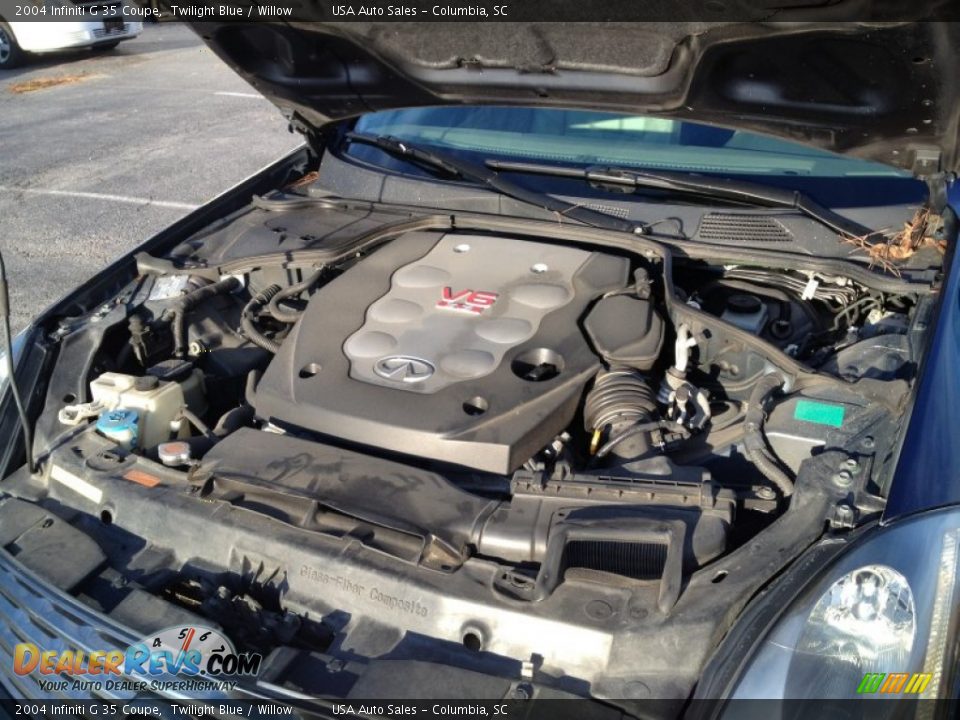 2004 Infiniti G 35 Coupe Twilight Blue / Willow Photo #28
