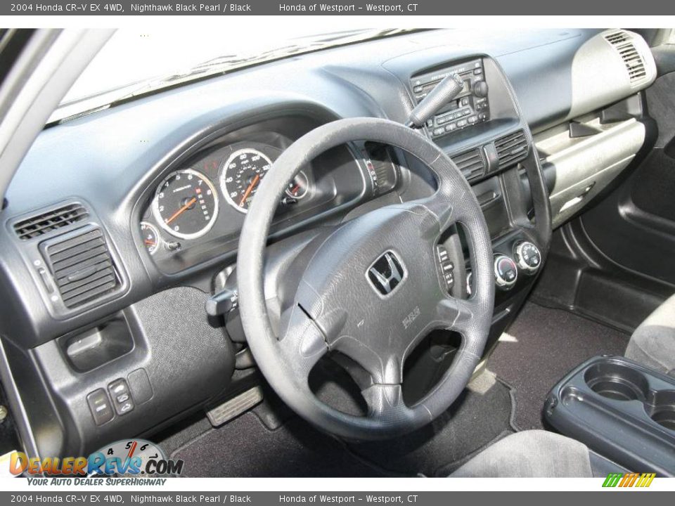2004 Honda CR-V EX 4WD Nighthawk Black Pearl / Black Photo #18