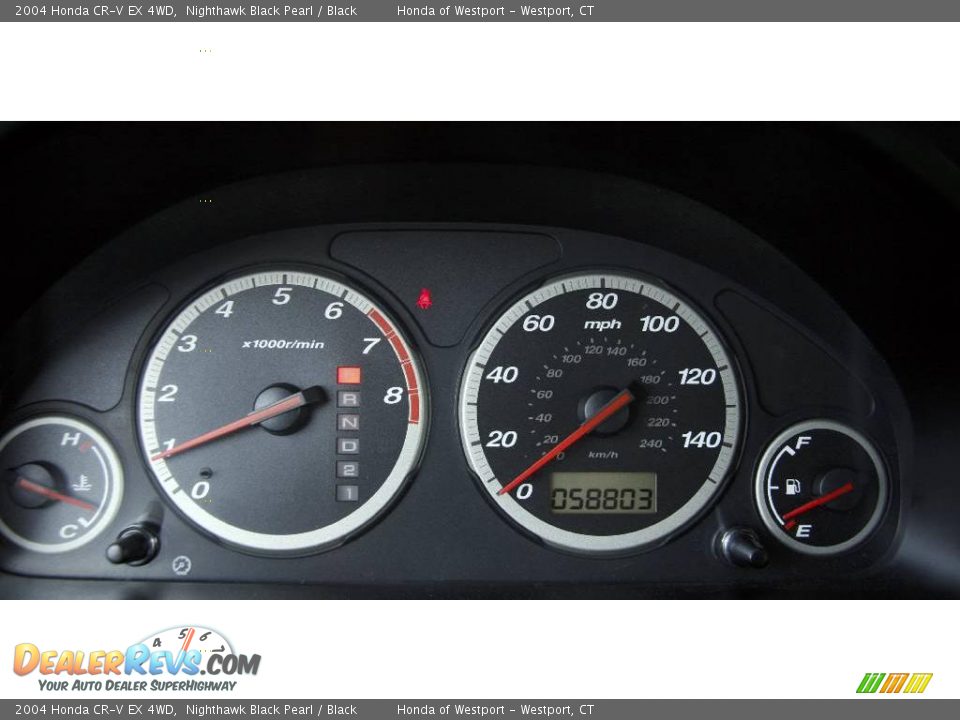 2004 Honda CR-V EX 4WD Nighthawk Black Pearl / Black Photo #25
