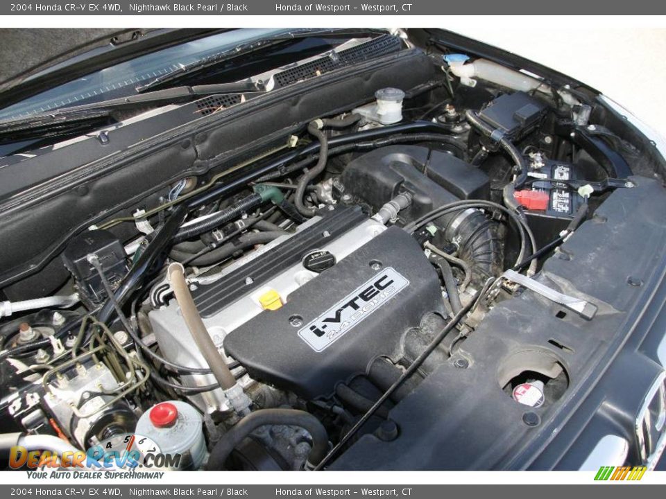 2004 Honda CR-V EX 4WD Nighthawk Black Pearl / Black Photo #26