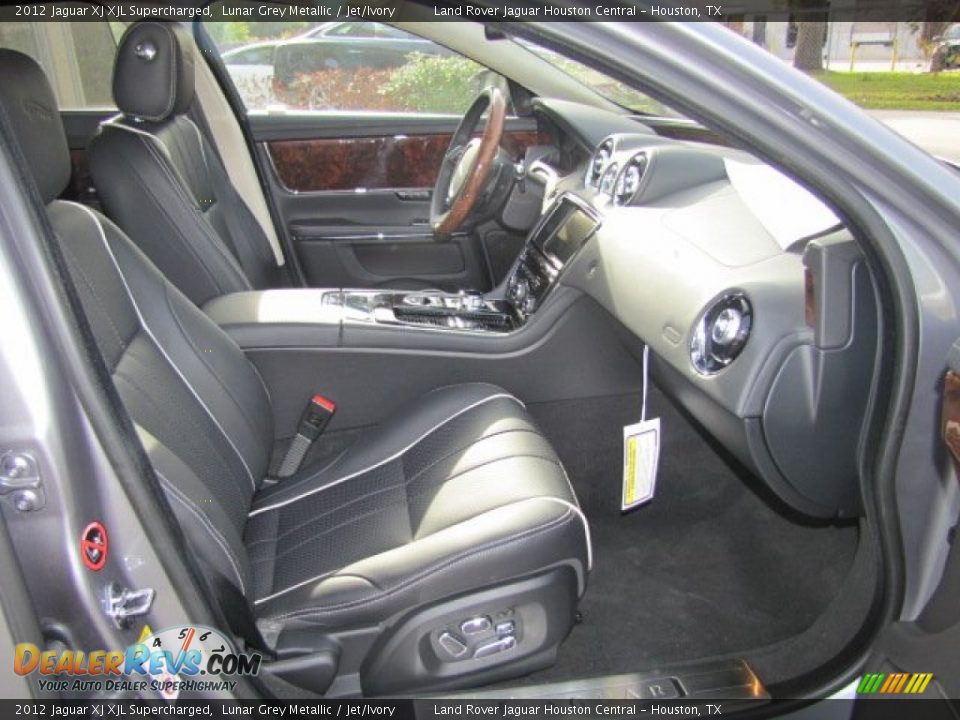 2012 Jaguar XJ XJL Supercharged Lunar Grey Metallic / Jet/Ivory Photo #11