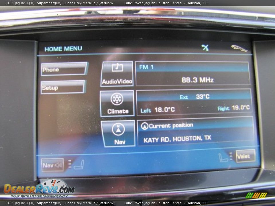 2012 Jaguar XJ XJL Supercharged Lunar Grey Metallic / Jet/Ivory Photo #16