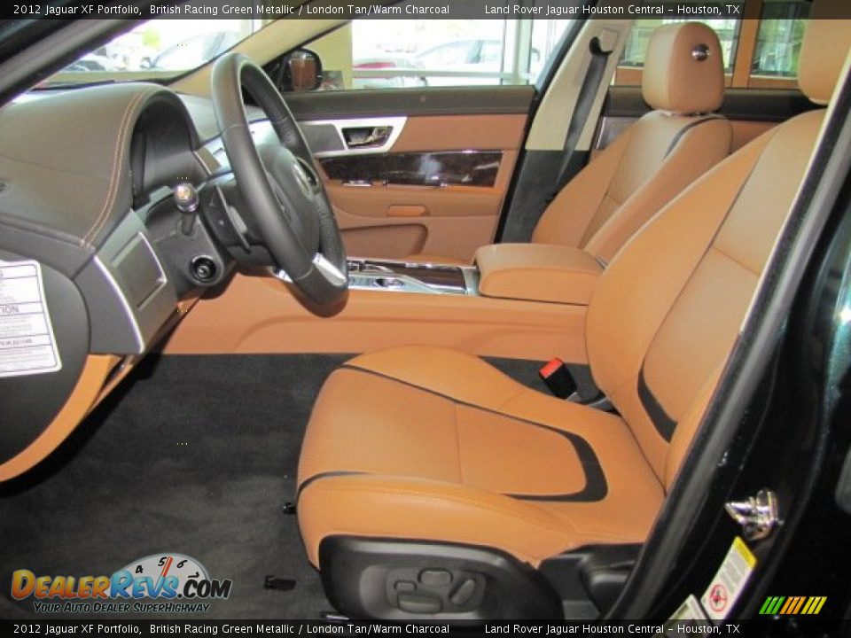 2012 Jaguar XF Portfolio British Racing Green Metallic / London Tan/Warm Charcoal Photo #2