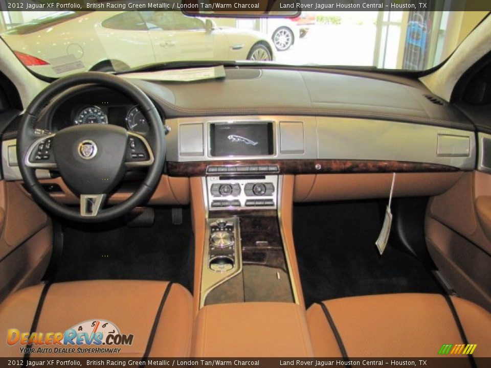 2012 Jaguar XF Portfolio British Racing Green Metallic / London Tan/Warm Charcoal Photo #3