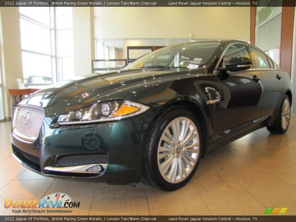 2012 Jaguar XF Portfolio British Racing Green Metallic / London Tan/Warm Charcoal Photo #5
