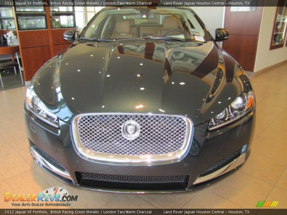 2012 Jaguar XF Portfolio British Racing Green Metallic / London Tan/Warm Charcoal Photo #6