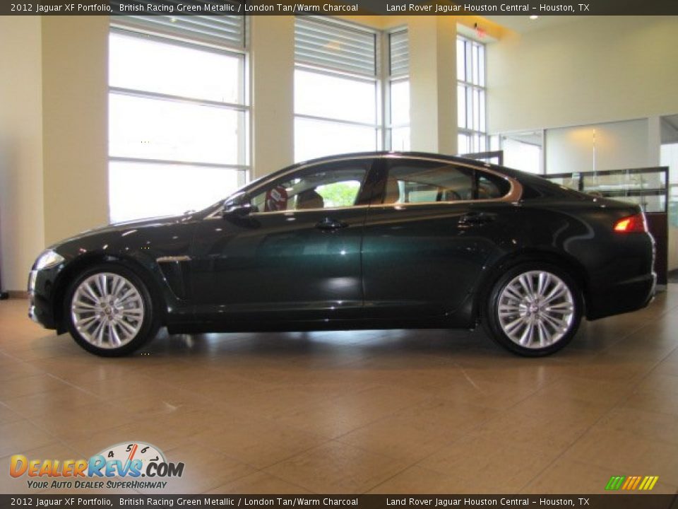2012 Jaguar XF Portfolio British Racing Green Metallic / London Tan/Warm Charcoal Photo #7