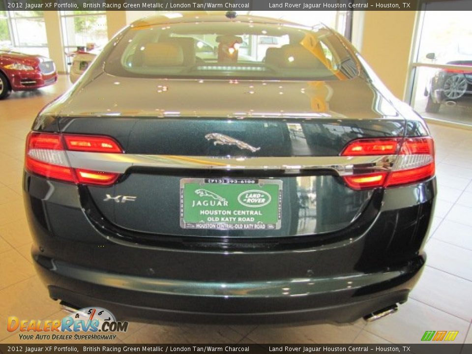 2012 Jaguar XF Portfolio British Racing Green Metallic / London Tan/Warm Charcoal Photo #8