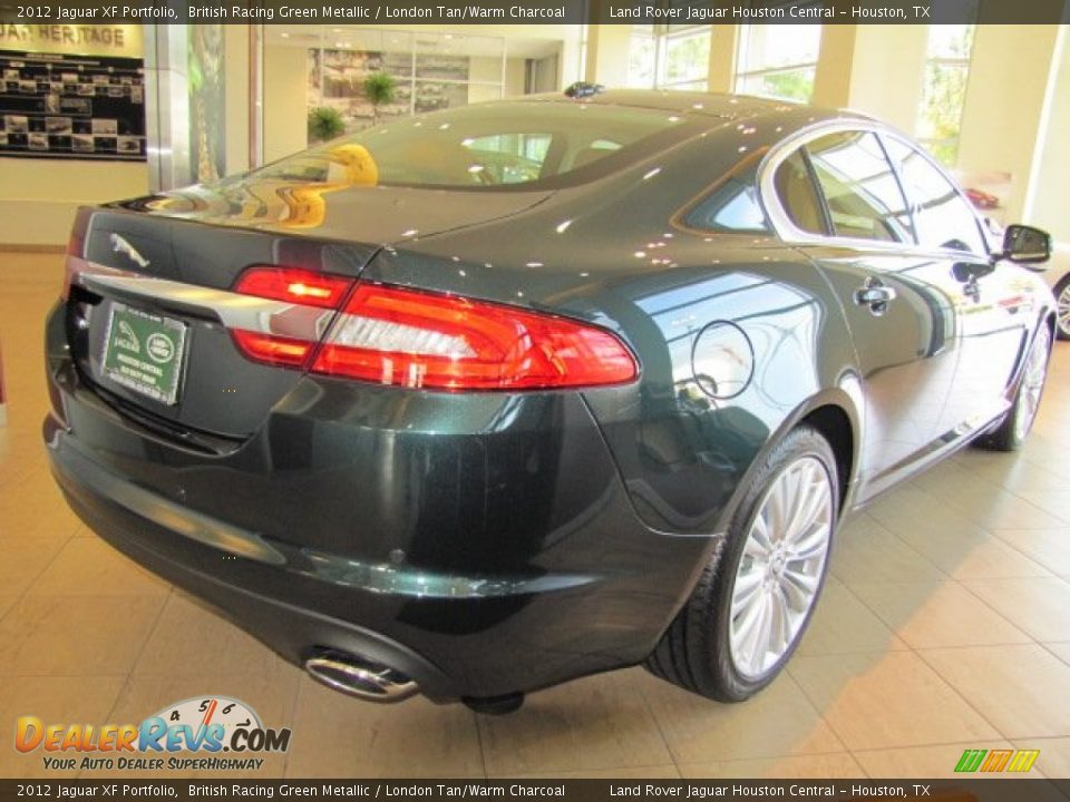 2012 Jaguar XF Portfolio British Racing Green Metallic / London Tan/Warm Charcoal Photo #9