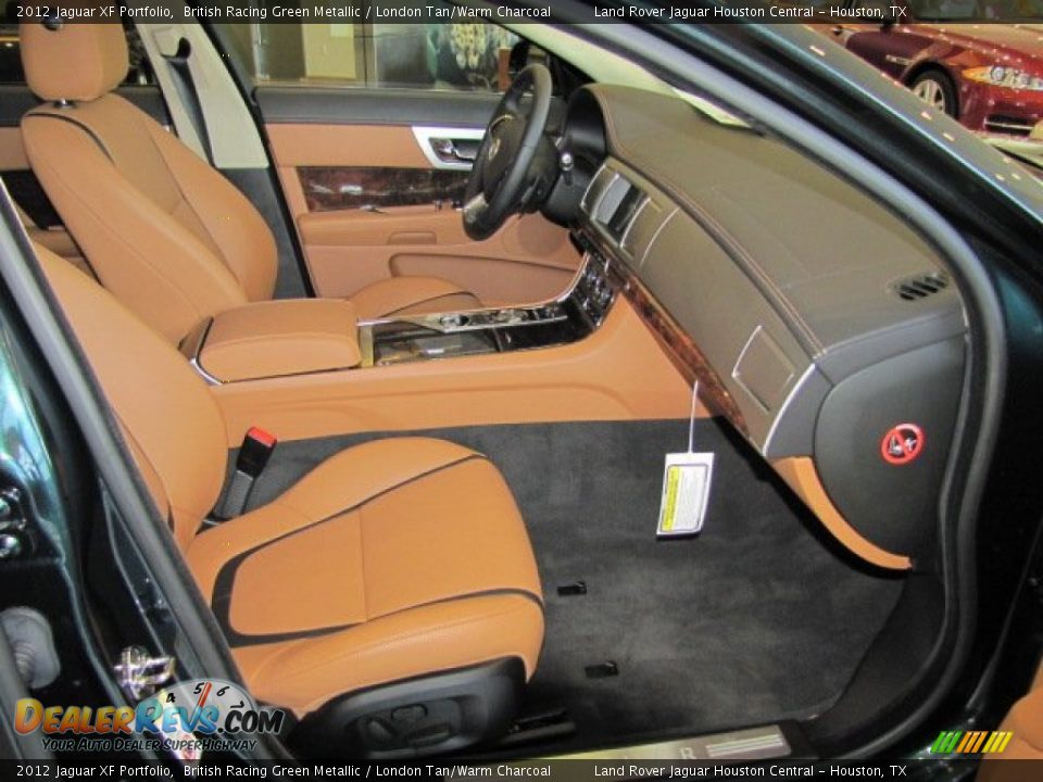 2012 Jaguar XF Portfolio British Racing Green Metallic / London Tan/Warm Charcoal Photo #11