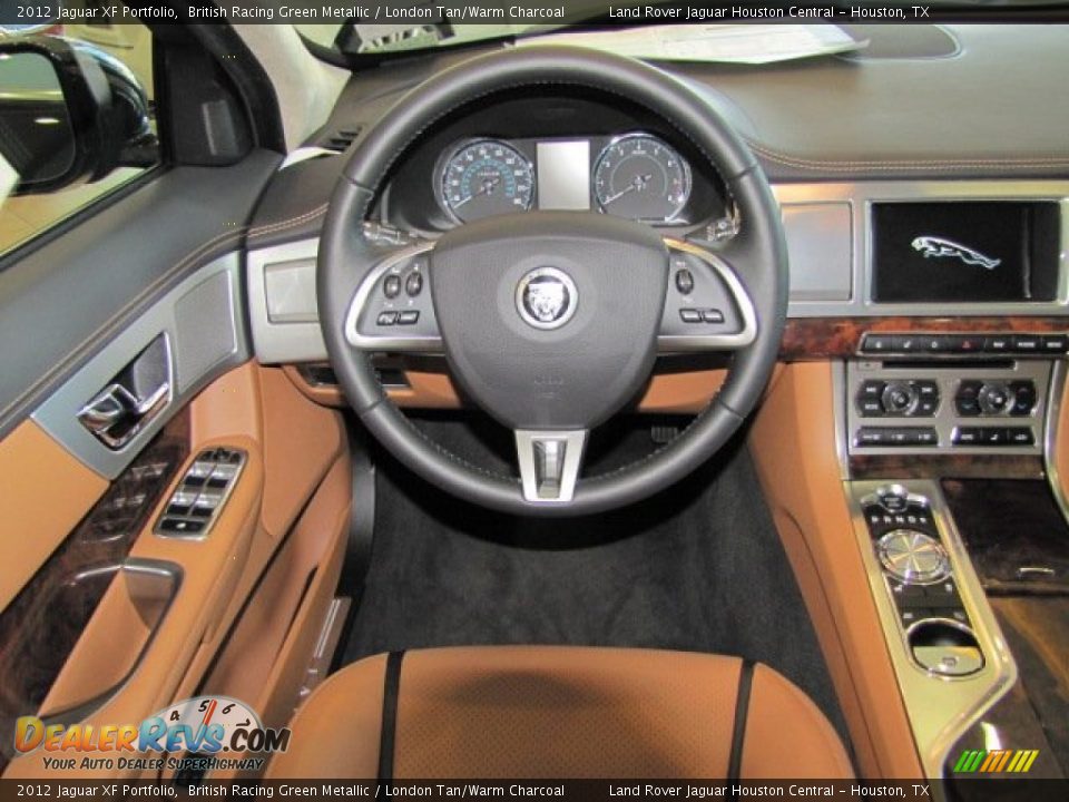2012 Jaguar XF Portfolio British Racing Green Metallic / London Tan/Warm Charcoal Photo #13