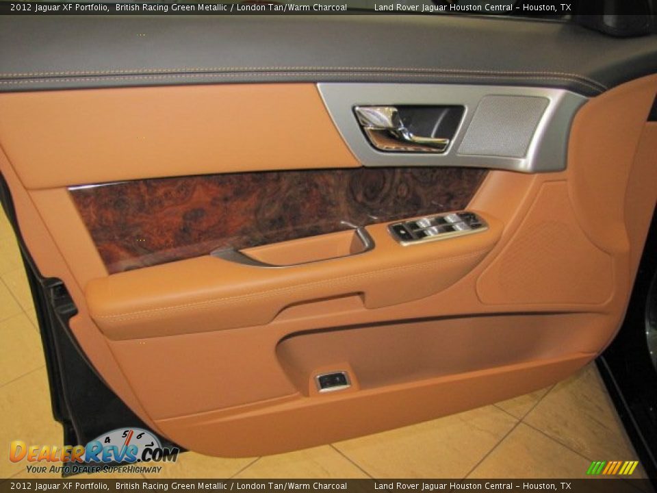 2012 Jaguar XF Portfolio British Racing Green Metallic / London Tan/Warm Charcoal Photo #15