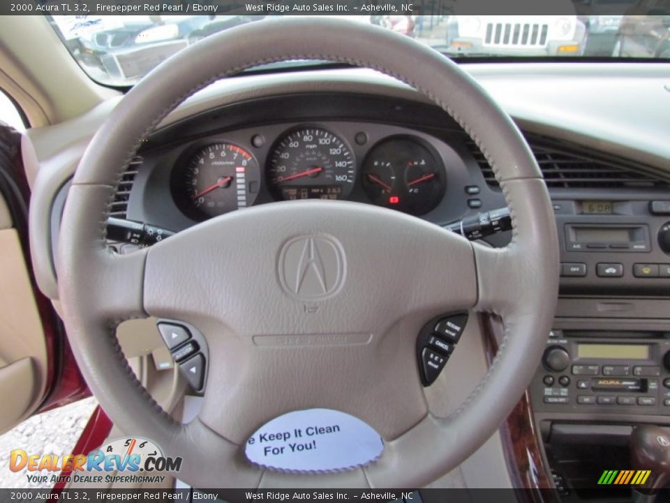 2000 Acura TL 3.2 Firepepper Red Pearl / Ebony Photo #25