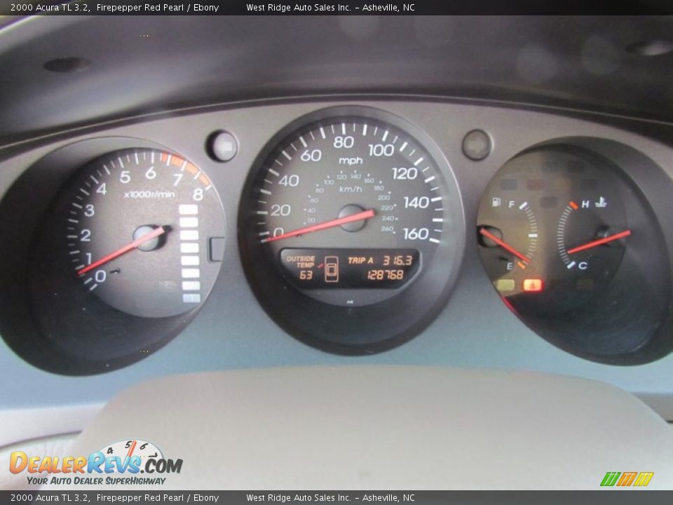 2000 Acura TL 3.2 Firepepper Red Pearl / Ebony Photo #26