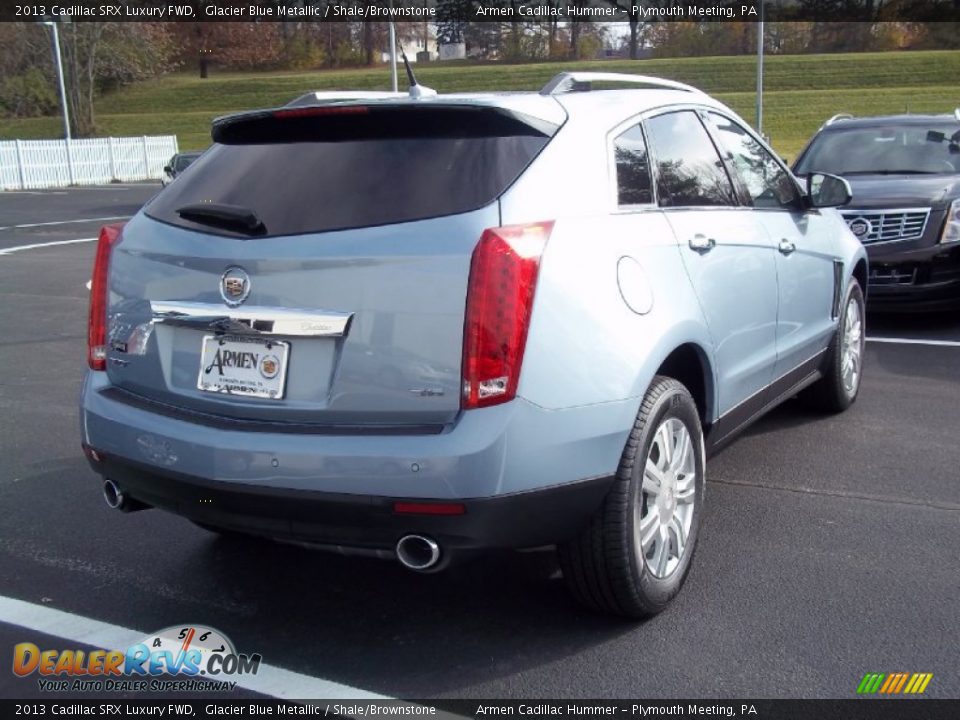 2013 Cadillac SRX Luxury FWD Glacier Blue Metallic / Shale/Brownstone Photo #5