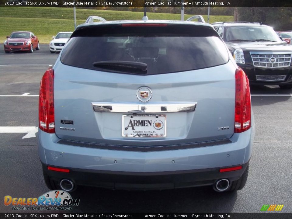 2013 Cadillac SRX Luxury FWD Glacier Blue Metallic / Shale/Brownstone Photo #6