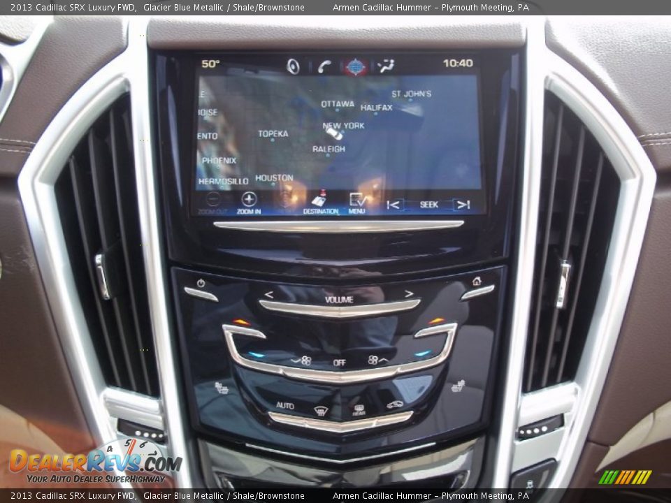 2013 Cadillac SRX Luxury FWD Glacier Blue Metallic / Shale/Brownstone Photo #13