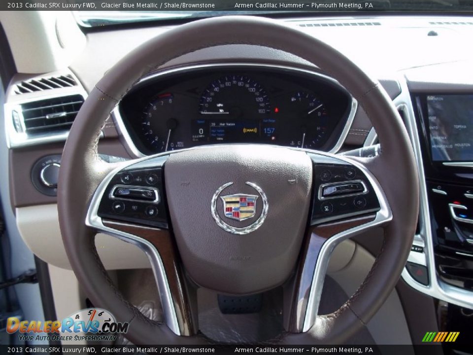 2013 Cadillac SRX Luxury FWD Glacier Blue Metallic / Shale/Brownstone Photo #15