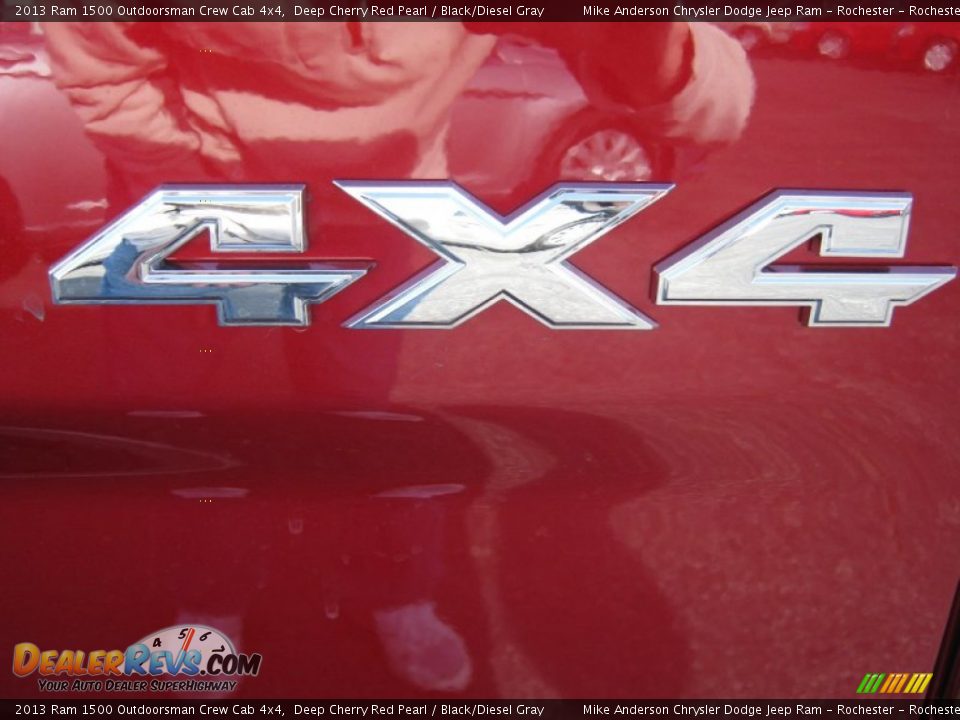 2013 Ram 1500 Outdoorsman Crew Cab 4x4 Deep Cherry Red Pearl / Black/Diesel Gray Photo #24