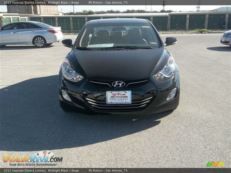 2013 Hyundai Elantra Limited Midnight Black / Beige Photo #1