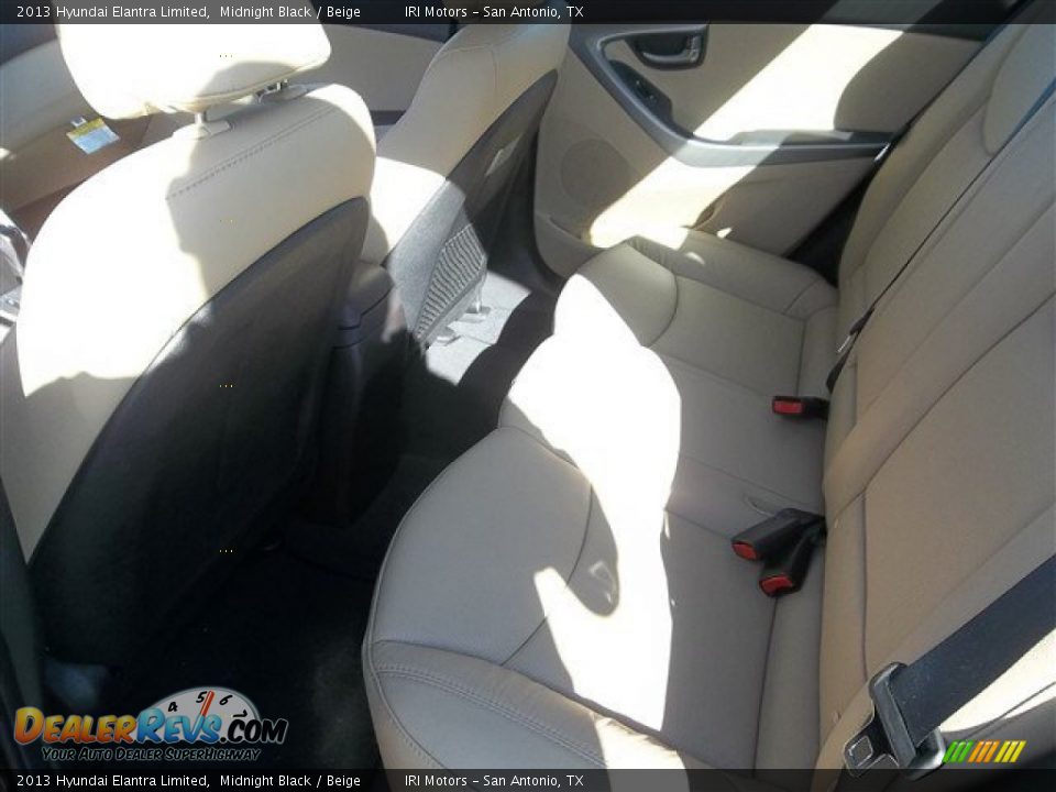 2013 Hyundai Elantra Limited Midnight Black / Beige Photo #10