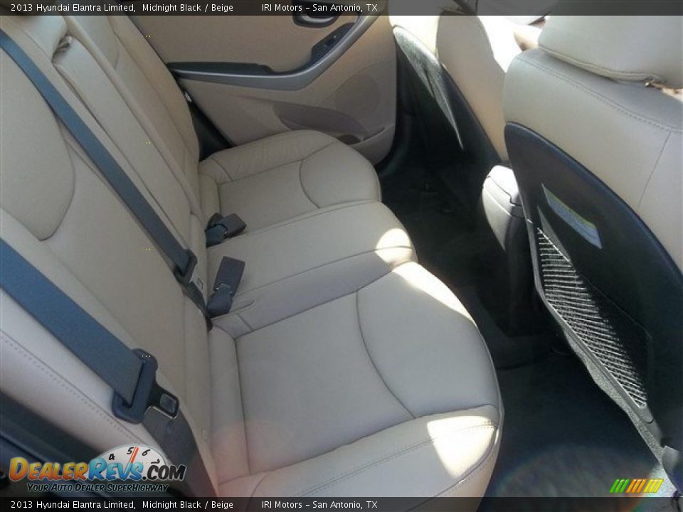 2013 Hyundai Elantra Limited Midnight Black / Beige Photo #11