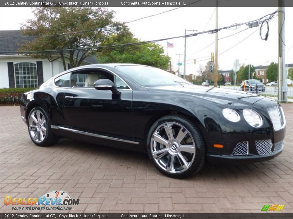 2012 Bentley Continental GT Onyx Black / Linen/Porpoise Photo #8