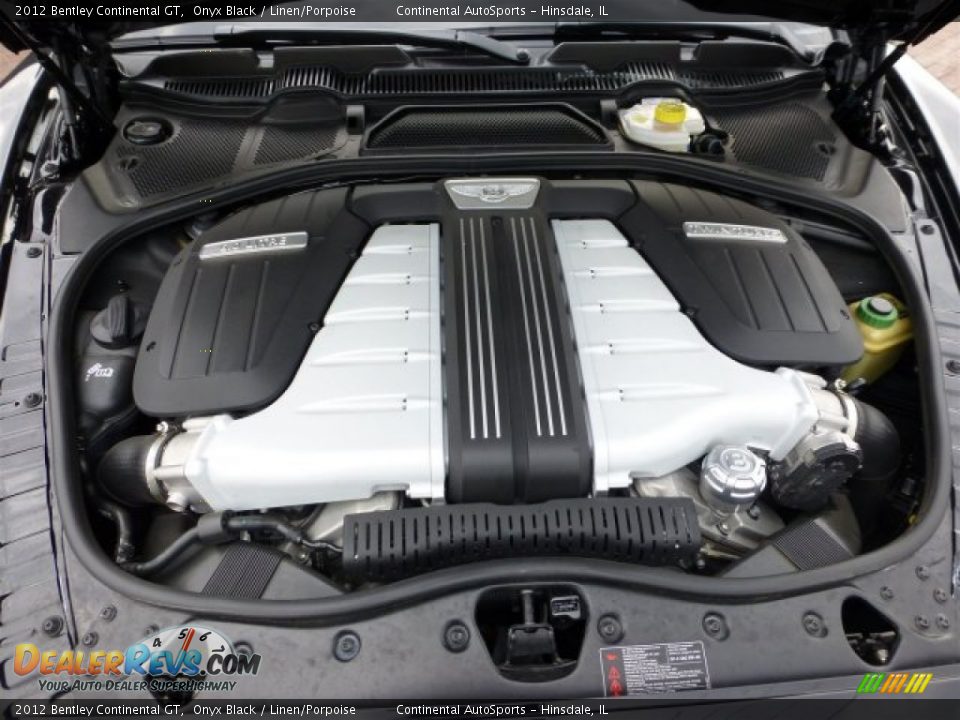 2012 Bentley Continental GT  6.0 Liter Twin-Turbocharged DOHC 48-Valve VVT W12 Engine Photo #11