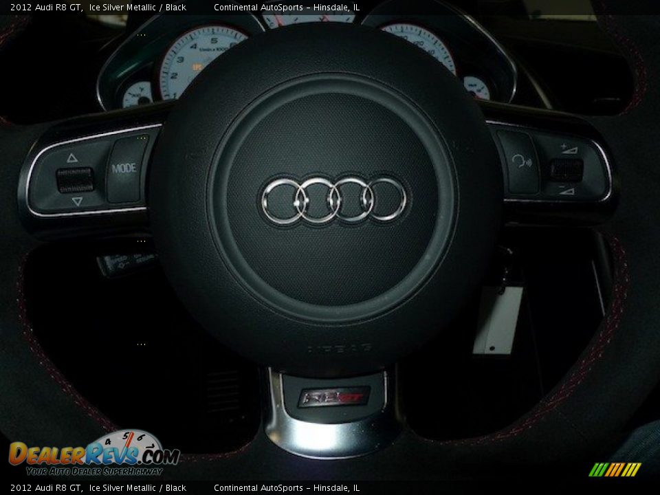 2012 Audi R8 GT Ice Silver Metallic / Black Photo #24