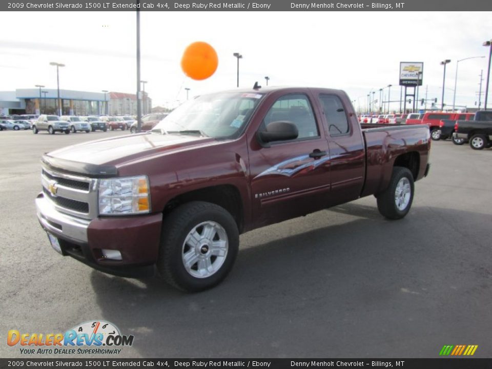 2009 Chevrolet Silverado 1500 LT Extended Cab 4x4 Deep Ruby Red Metallic / Ebony Photo #3
