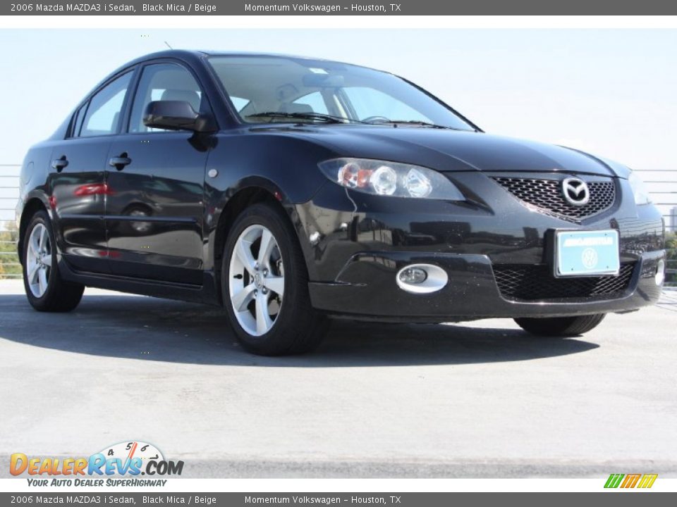 2006 Mazda MAZDA3 i Sedan Black Mica / Beige Photo #1