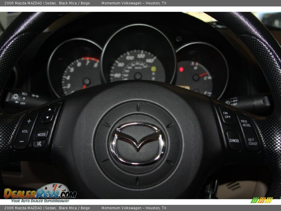 2006 Mazda MAZDA3 i Sedan Black Mica / Beige Photo #15
