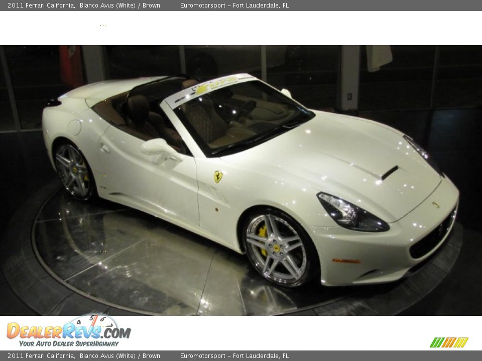 2011 Ferrari California Bianco Avus (White) / Brown Photo #21