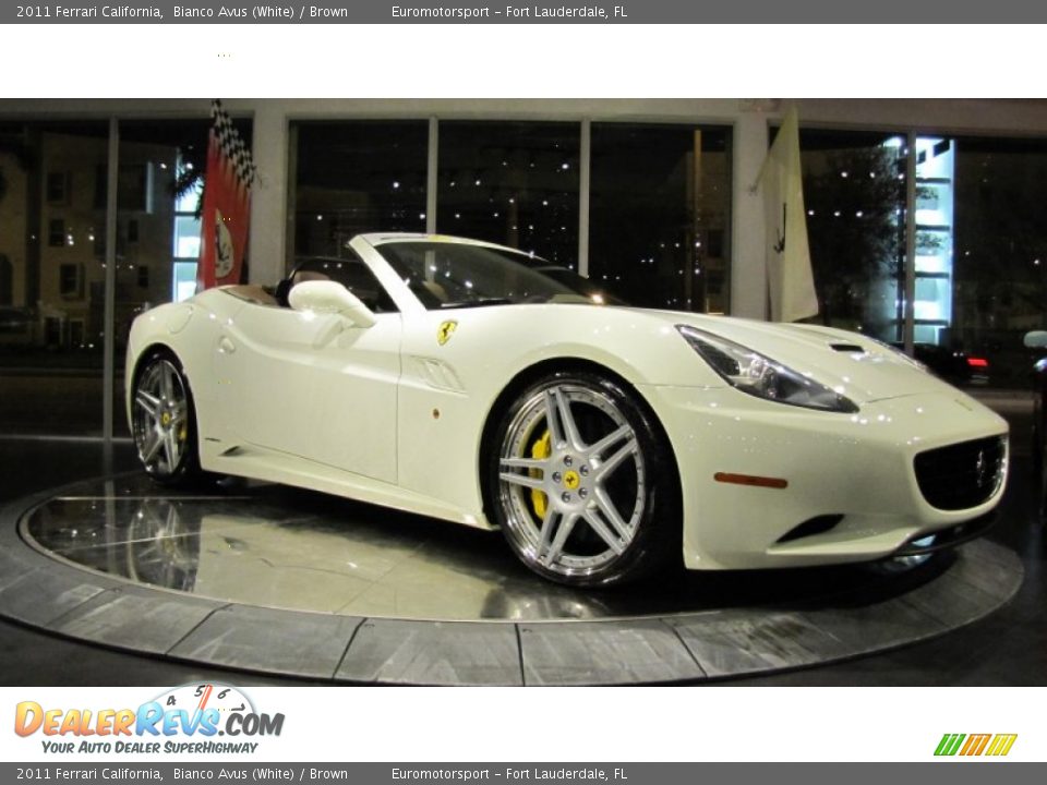 2011 Ferrari California Bianco Avus (White) / Brown Photo #22