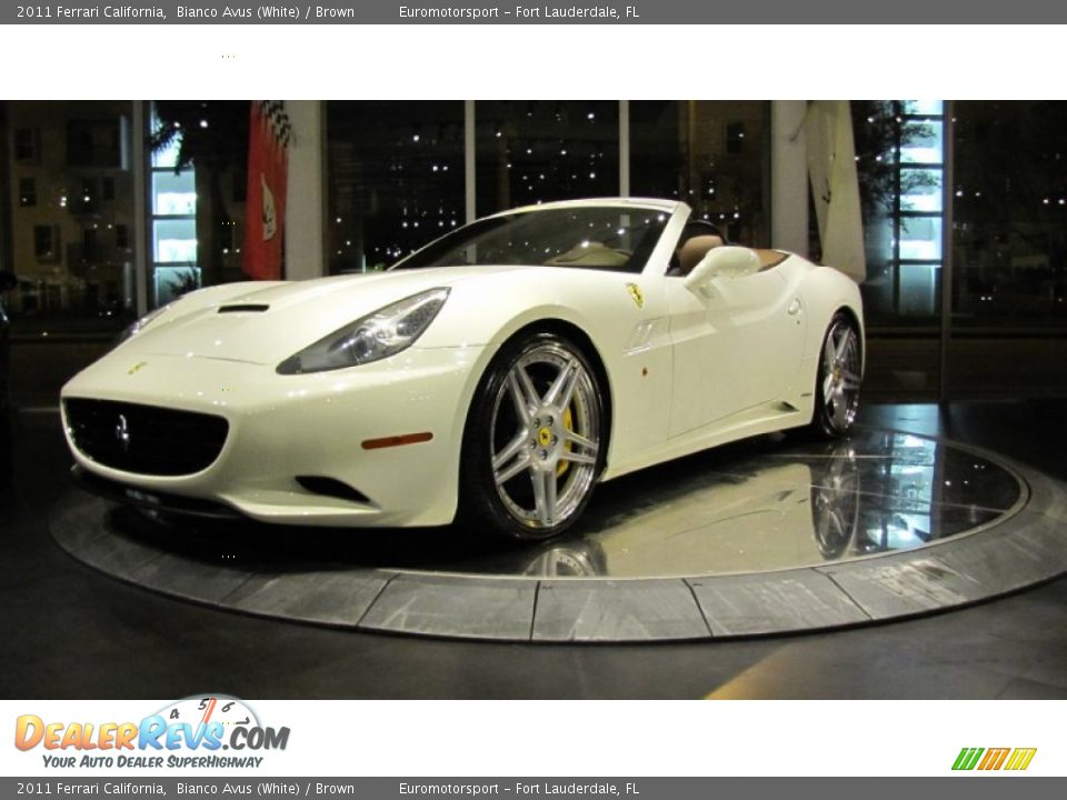 2011 Ferrari California Bianco Avus (White) / Brown Photo #28