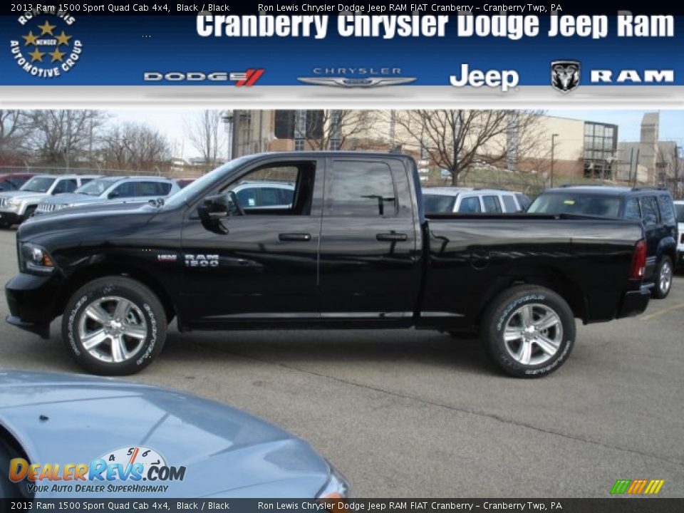 2013 Ram 1500 Sport Quad Cab 4x4 Black / Black Photo #1
