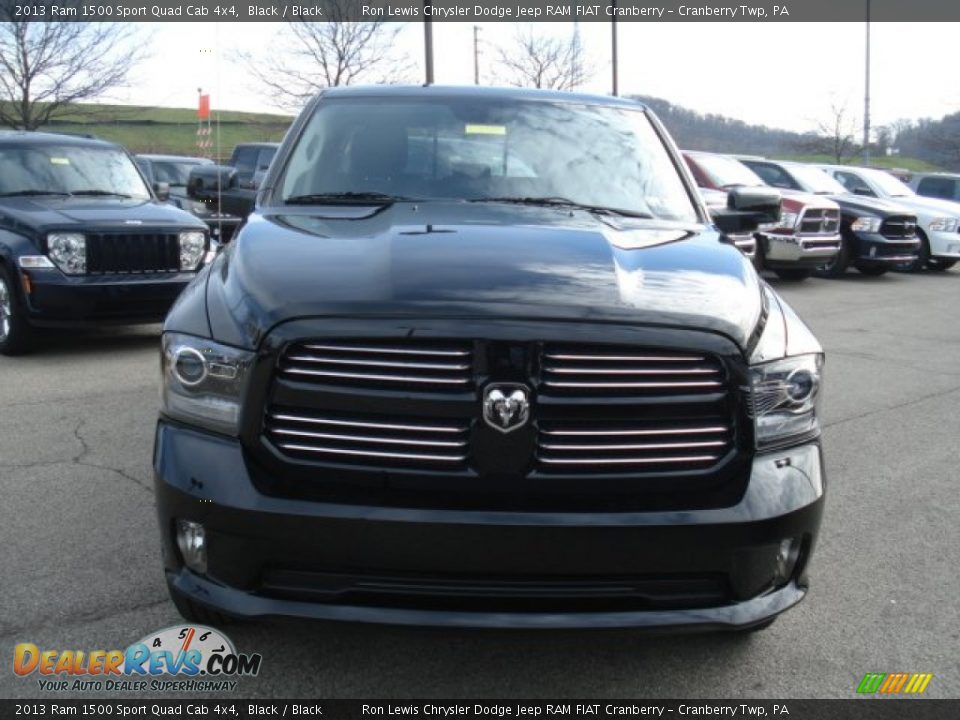 2013 Ram 1500 Sport Quad Cab 4x4 Black / Black Photo #3