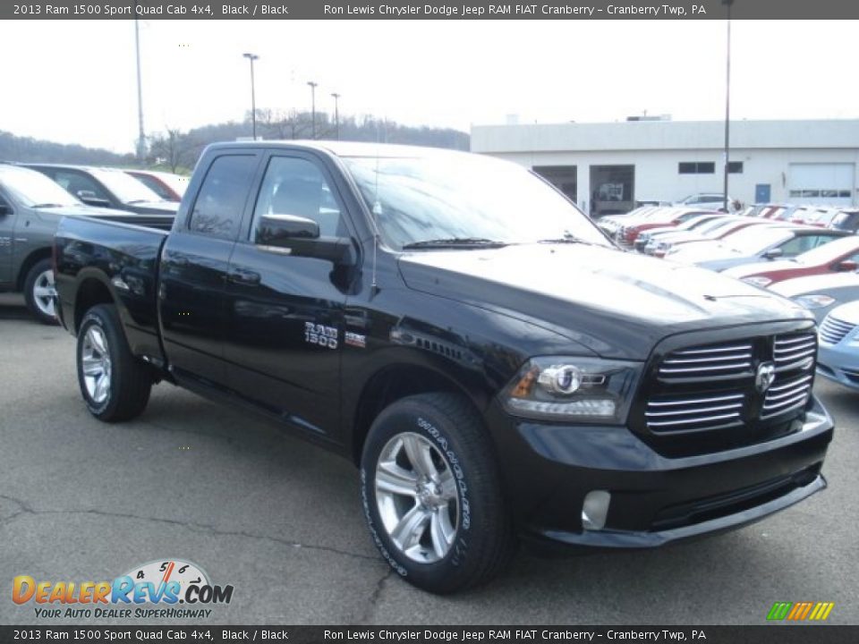 2013 Ram 1500 Sport Quad Cab 4x4 Black / Black Photo #4