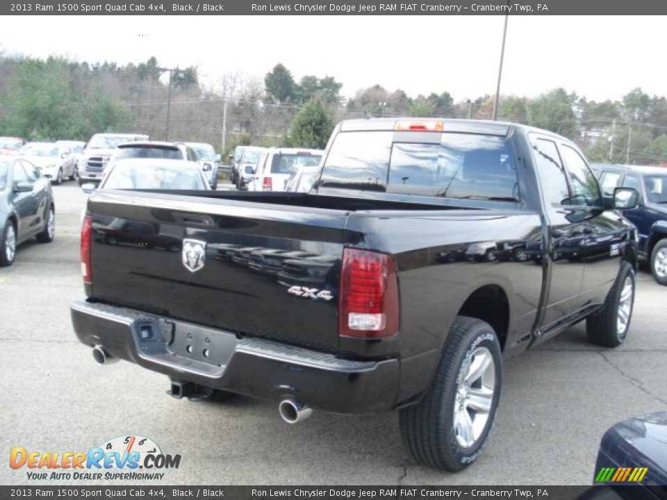 2013 Ram 1500 Sport Quad Cab 4x4 Black / Black Photo #6