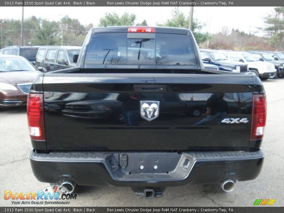 2013 Ram 1500 Sport Quad Cab 4x4 Black / Black Photo #7
