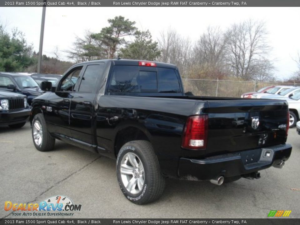 2013 Ram 1500 Sport Quad Cab 4x4 Black / Black Photo #8