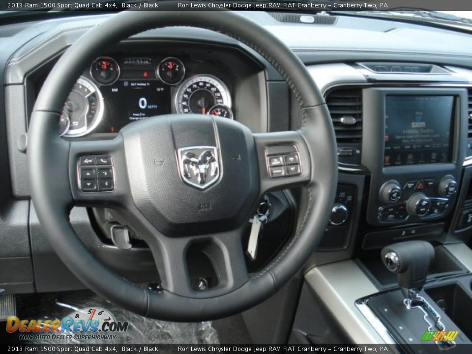 2013 Ram 1500 Sport Quad Cab 4x4 Steering Wheel Photo #19