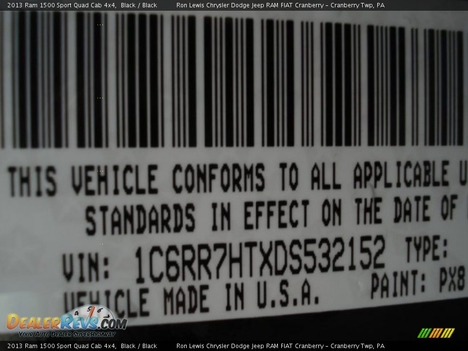 2013 Ram 1500 Sport Quad Cab 4x4 Black / Black Photo #20