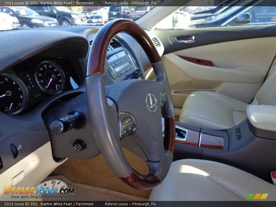 2011 Lexus ES 350 Starfire White Pearl / Parchment Photo #18