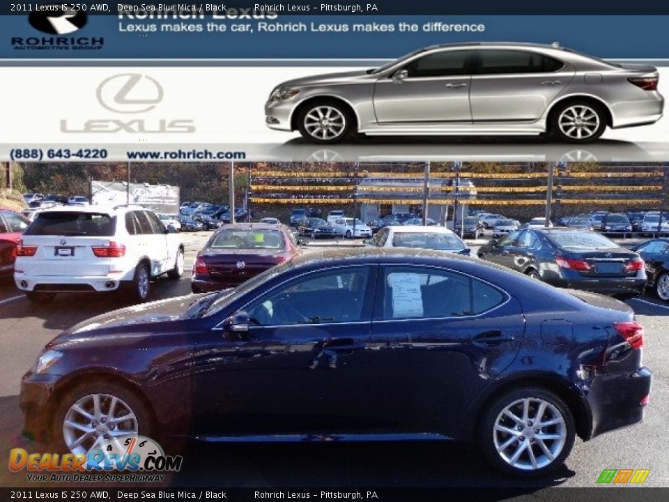 2011 Lexus IS 250 AWD Deep Sea Blue Mica / Black Photo #1