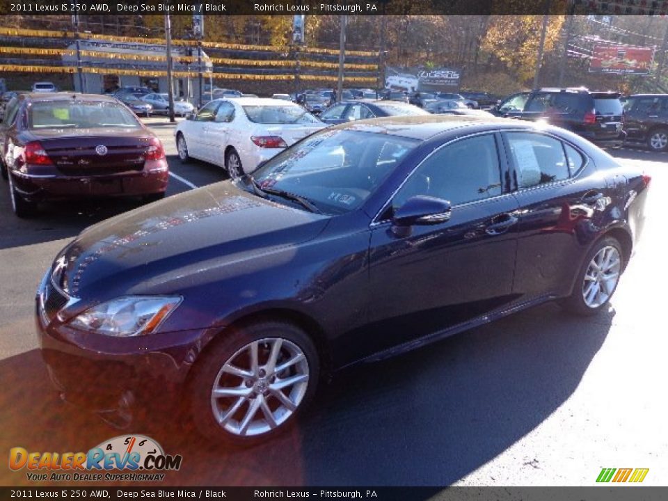 2011 Lexus IS 250 AWD Deep Sea Blue Mica / Black Photo #2