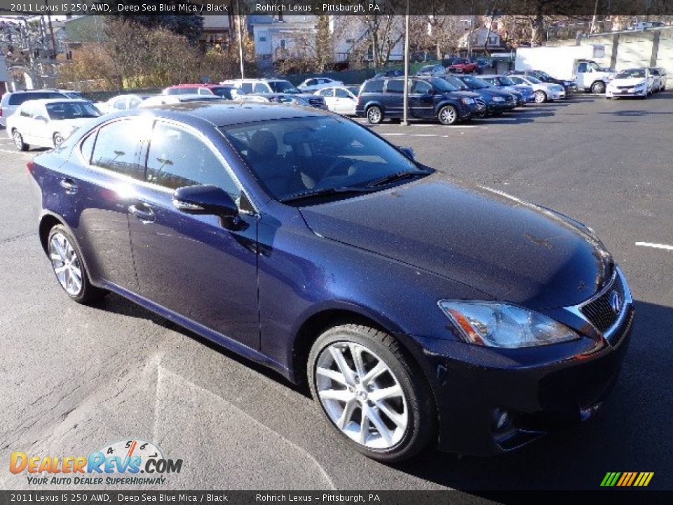 2011 Lexus IS 250 AWD Deep Sea Blue Mica / Black Photo #3